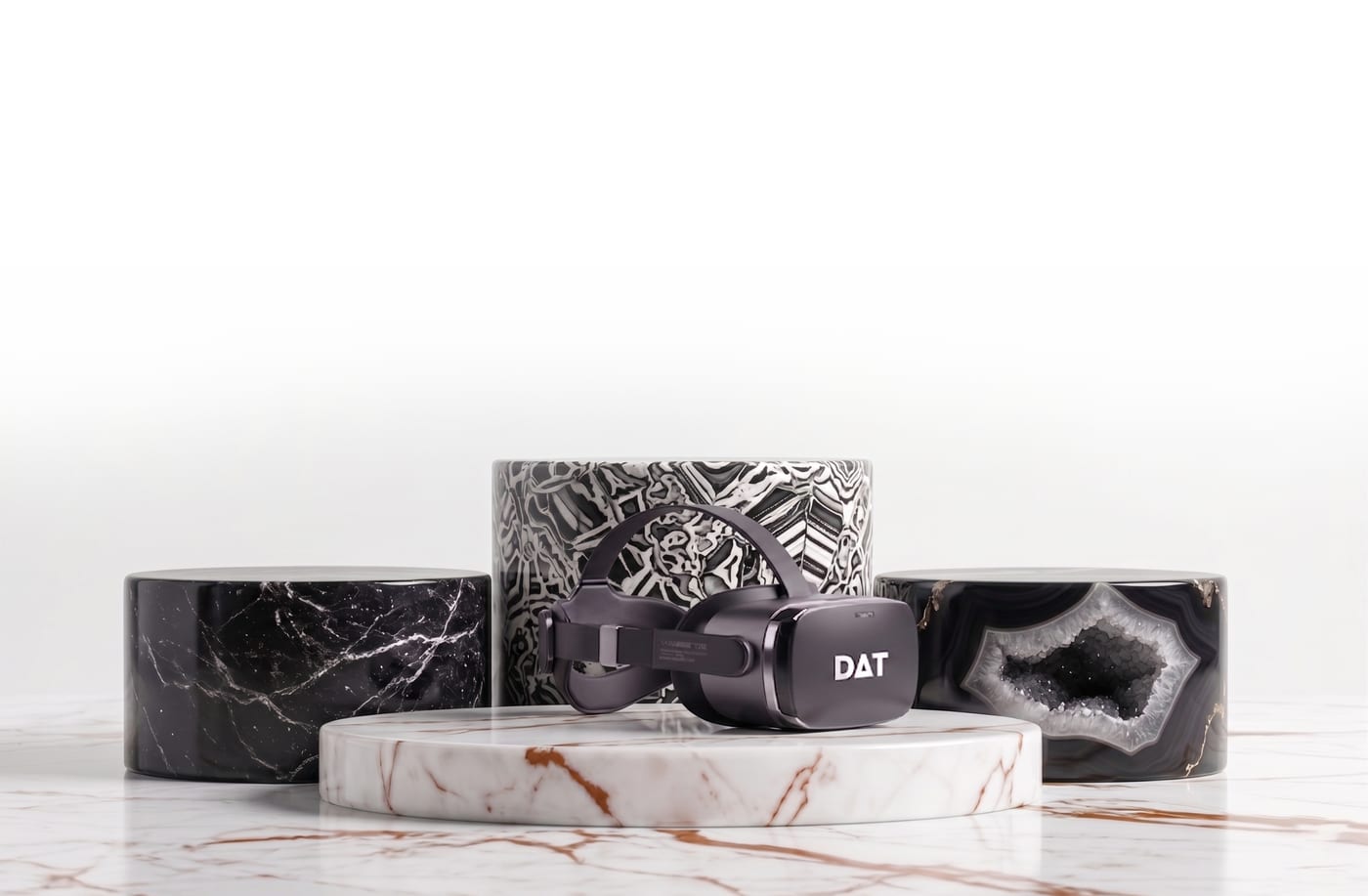 Stacked marble and stone surface samples